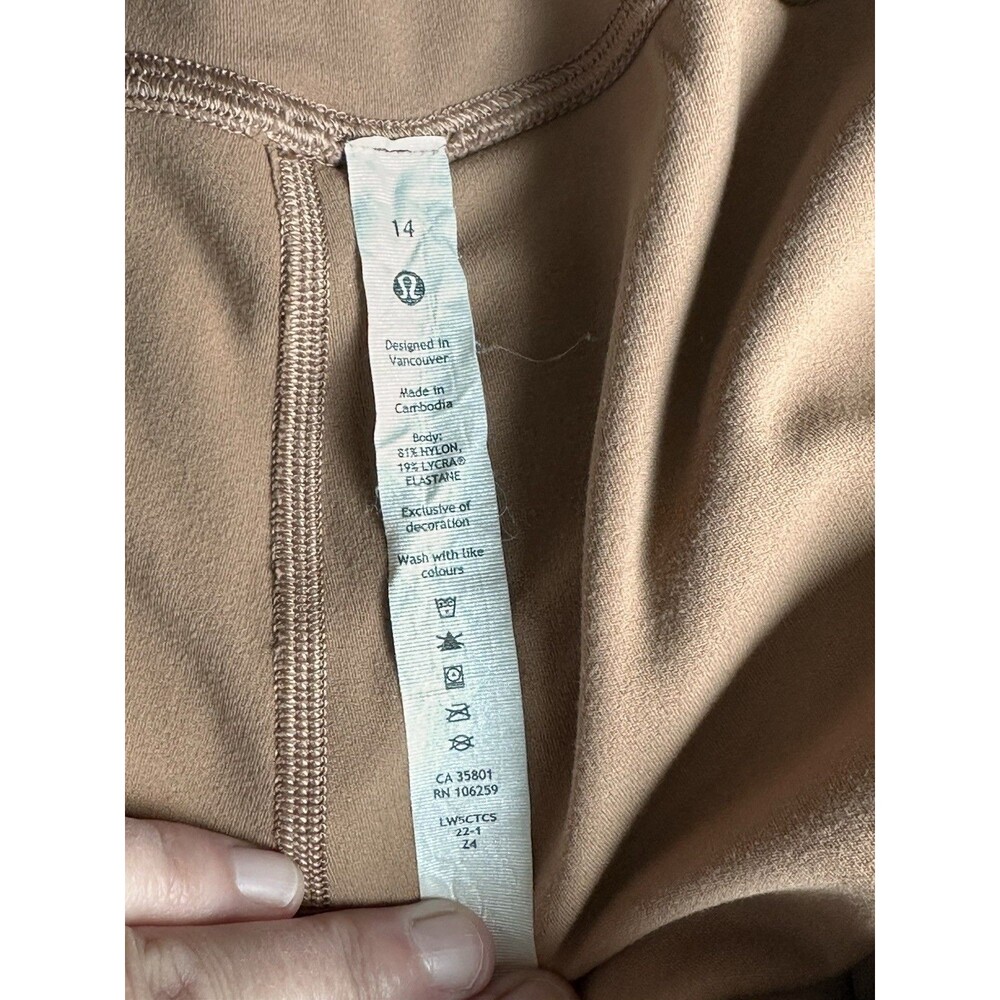 Lululemon Align High-Rise Leggings 25 Sz 14 Dusty Clay Hidden Pocket Activewear - Picture 9 of 14